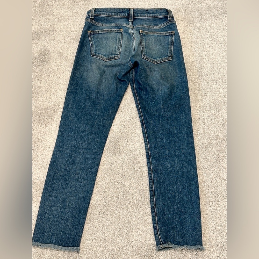 Veronica Beard Distressed Button fly Denim Jeans - Picture 4 of 5